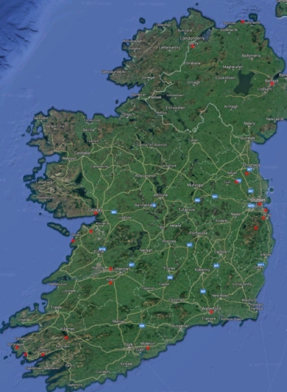Mapa Irska