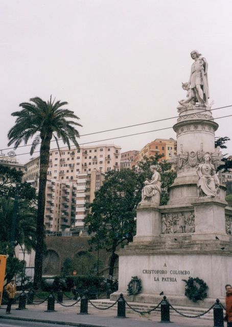 Janov - pomník Kryštofa Kolumba